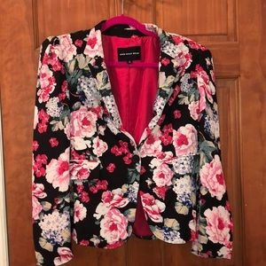 WHO WHAT WEAR Floral Blazer
